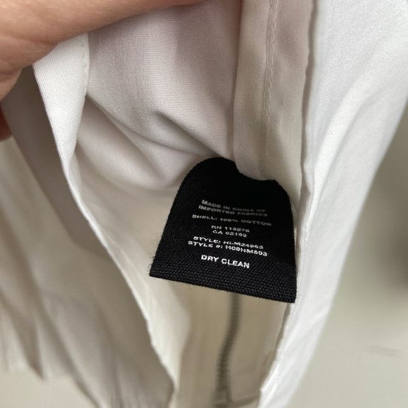 Helmut Lang oversized White zip button down shirt - Picture 4 of 8